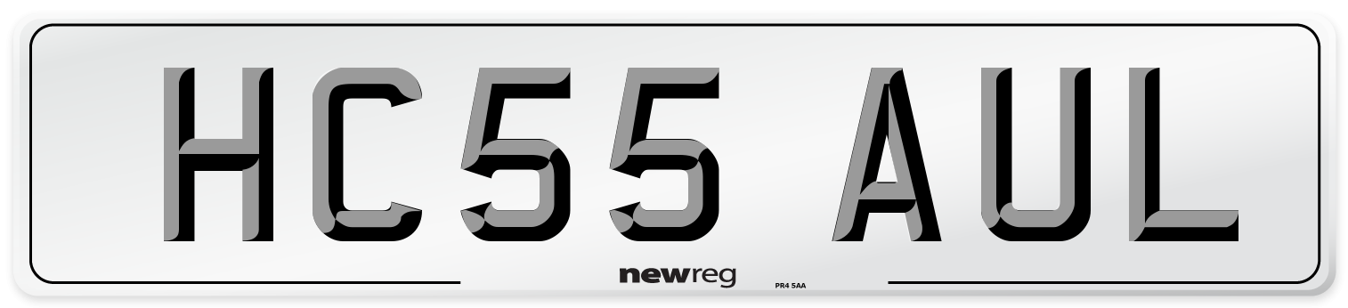 HC55 AUL Number Plate from New Reg